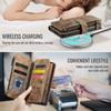 Luxury Business Multi Card Zipper Flip Wallet Leather Case for Samsung Z Fold 8 Ultra 7 Shockproof  for Magsafe Book Stand Cover