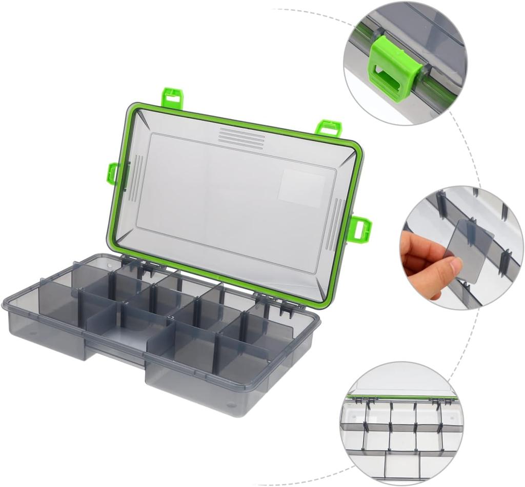 Fishing Accessories Storage Box Large Waterproof Plastic Case Neat Bait Storage for Outdoors