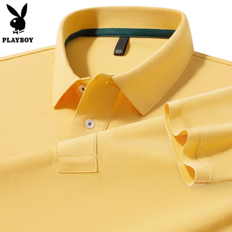 Playboy Men s Solid Cotton Short Sleeve Polo Shirt 58