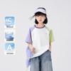 Girl's Summer Cool Breathable Color-block Raglan T-shirt