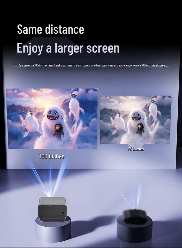 Portable Ultra HD Mini Projector for Smartphone Direct Projection