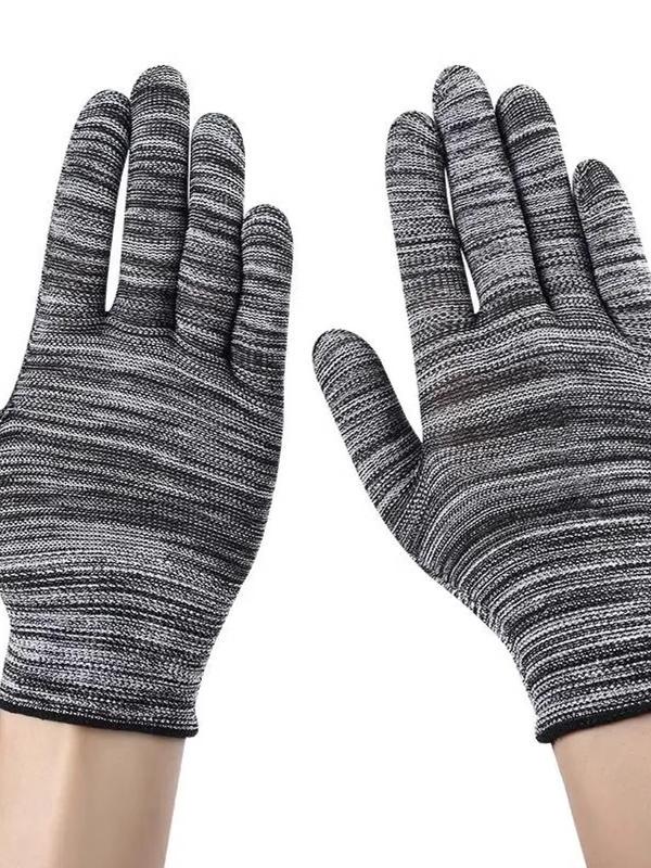 Breathable Nylon Work Gloves with PU Coated Non-Slip Fingers and Palms
