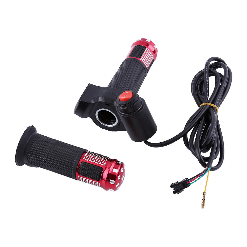 Throttle Grips With LED Display Screen Accelerator Handle For Electric Bike(golden)