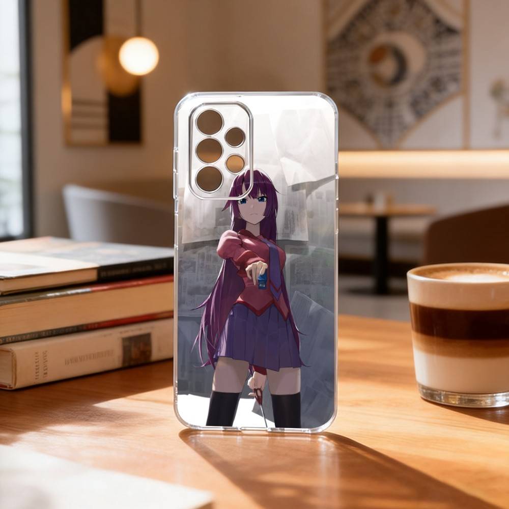 

Чехол для телефона Monogatari Ханекава Цубаса для Samsung S25, S24, S21, S22, S23, S30, Ultra, S20, Plus, Fe Прозрачная крышка Samsung S21plus