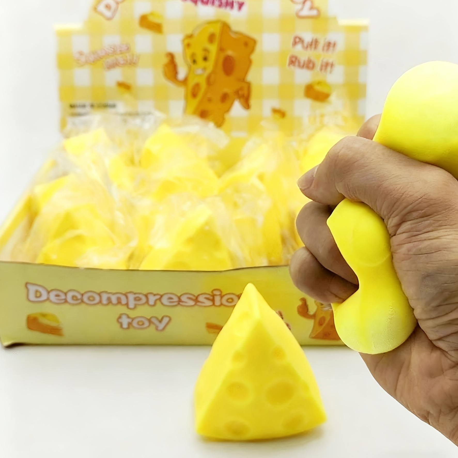 

1/3 New Cute Cheese Squeeze Toy, Fun Cheese Squeeze Toy, Perfect for Christmas and Party Favors светло-серый