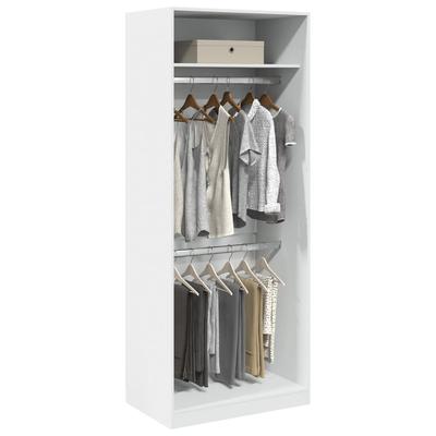 Vidaxl Wardrobe, White, 80X50X200 Cm, Wood-Based Material