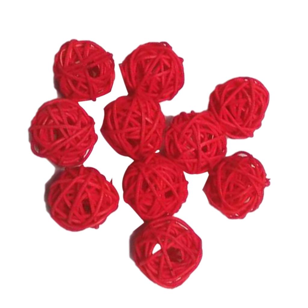 10Pcs Rattan Balls for Birthday and Nursery Decor, 3cm Orbs for Hanging