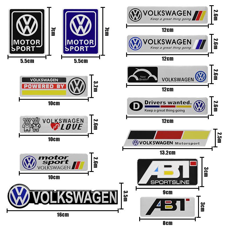 For VW Golf Tiguan Touran Polo GTI Jetta Passat CC Scirocco Arteon 3D Car Metal Emblem Badge Car Body Trunk Badge Stickers Decal