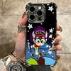 Arale S-Slump Anime Plating Phone Case For Iphone 16 17 Pro Max Air 16E 14 15 Plus 12 13 Mini Anti-Fall Airabag Cover
