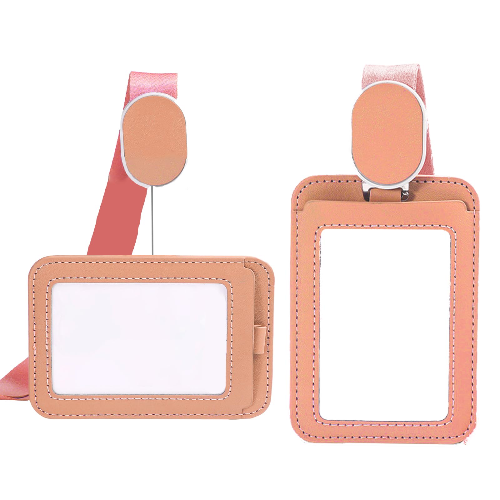 

[Komorebi pierce] ID Card Case, Employee ID Card Holder, Compatible with Vertical and Horizontal Use, Pass Case, Commuter Pass Holder, Retractable