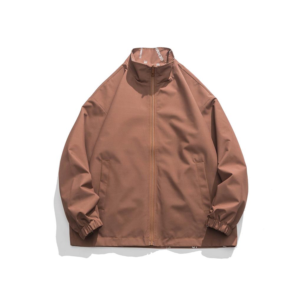 Double-sided Stand-up Collar Jacket for Men's Spring and Autumn Thin Loose Casual Men's Jacket Versatile