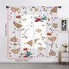 2PCS Sheer Curtains Christmas Gingerbread House Cookie Candy Print, Window Voile Panels for Bedroom Living Room Xmas Decor