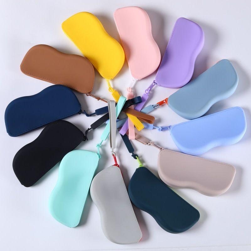 Multi-color Silicone Zipper Glasses Bag Storage Bag, Multi-purpose Small Anti-fall Debris Eyeglass Case Sunglasses Case
