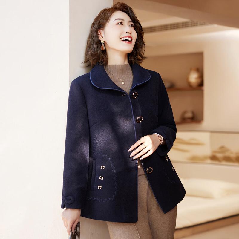 

Пастельное женское осенне-зимнее пальто из смесовой шерсти L