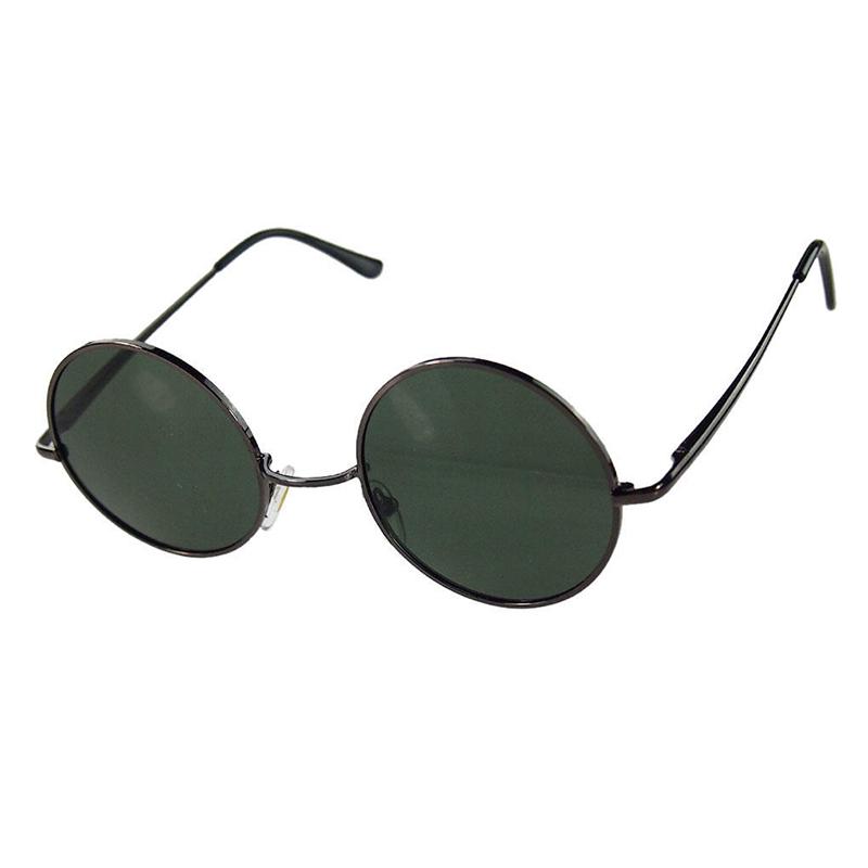 Модные Мужские Круглые Зеркальные Ретро Солнцезащитные Очки Металлическая Рамка Солнцезащитные Очки Мужчины Женщины Очки Очки солнцезащитные для мужчины женщины чёрный