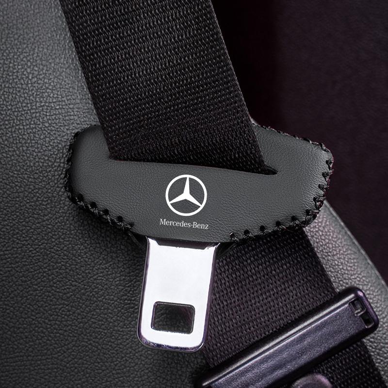 

GLC GLB Leather Car Safety Seatbelt Buckle Clip Plug Protector Cover Supply For Mercedes Benz A C E S G Class GLC CLE CLA GLB G 1pc чёрный