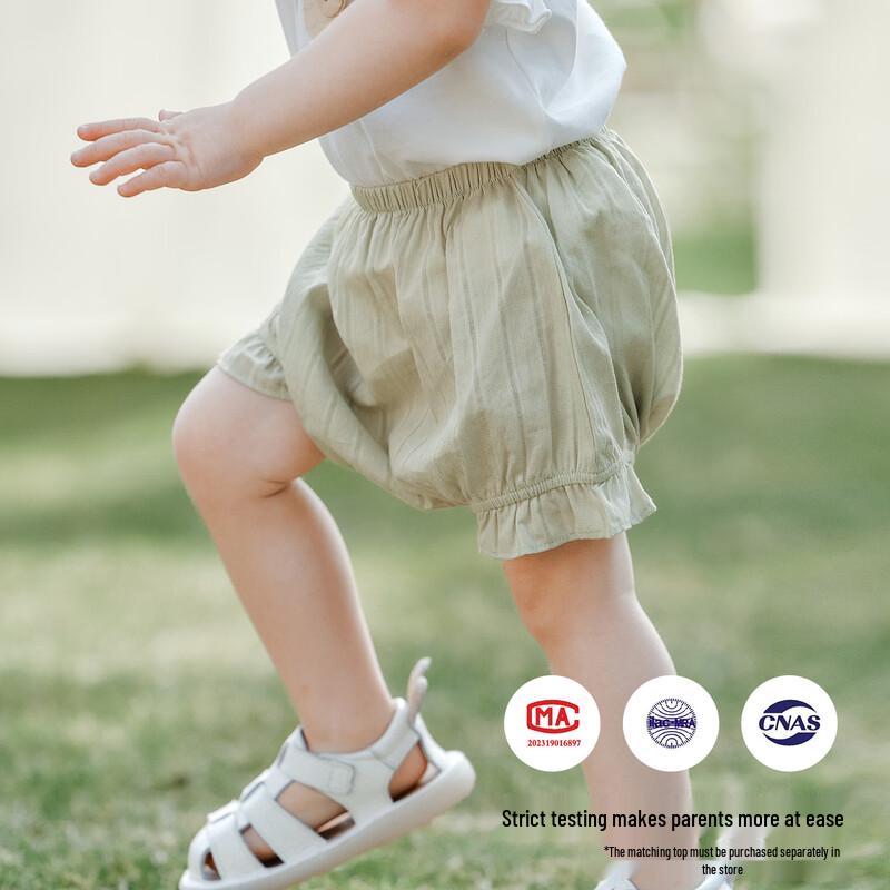 Guaiqi Bear Infant Girl Pure Cotton Summer Bloomers Shorts