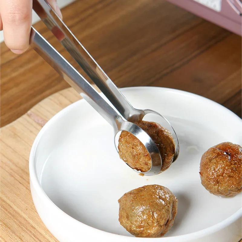 Boiled Egg Tongs Stainless Steel Kitchen Tongs Egg Clip Meatball Clamp Salad Food Tongs Egg Cooking Tools Kitchen Accessories