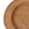 Rattan Charger Plate Fruit Tray Pantry Organizer for Formal Dinner Parties, Party Serving