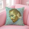 Van Gogh Starry Sky Oil Painting Cushion Cover Linen Pillowcase Cover Soft Decor for Sofa Home Room