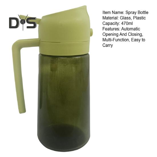 Ölsprüher zum Kochen, 470 ml Olivenölspender und -sprüher aus Glas, effiziente Ölkontrolle, multifunktionales Küchenwerkzeug für Heißluftfritteuse, Grillsalat