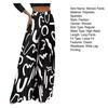 Women Pants Oversized Wide Leg Elastic High Waist Casual Trousers Retro Print Loose Fit Long Pants Streetwear