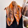Ren Bomuld Dame Tørklæde Firkantet Foulard Dame Hals Hår Tørklæder Design Printet Hovedtørklæde Mode Pige Tørklæder 2023 Ny