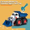 Excavator/Dump Truck Model Toy Flexible Arm Moveable Simulation Construction Scenario Glide Forward Vehicle Toy Children Beach Truck Sand Birthday