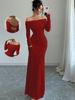 Spring 2025 Women's One-Shoulder Ruched Elegant Bodycon Evening Dress