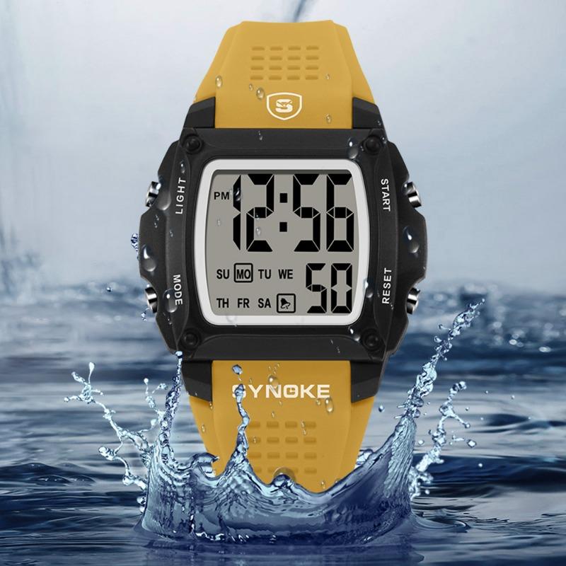 Top Brand New Electronic Watch Small Square Retro Sports Men's Multifunctional Waterproof Luminous Fashion Student Watch