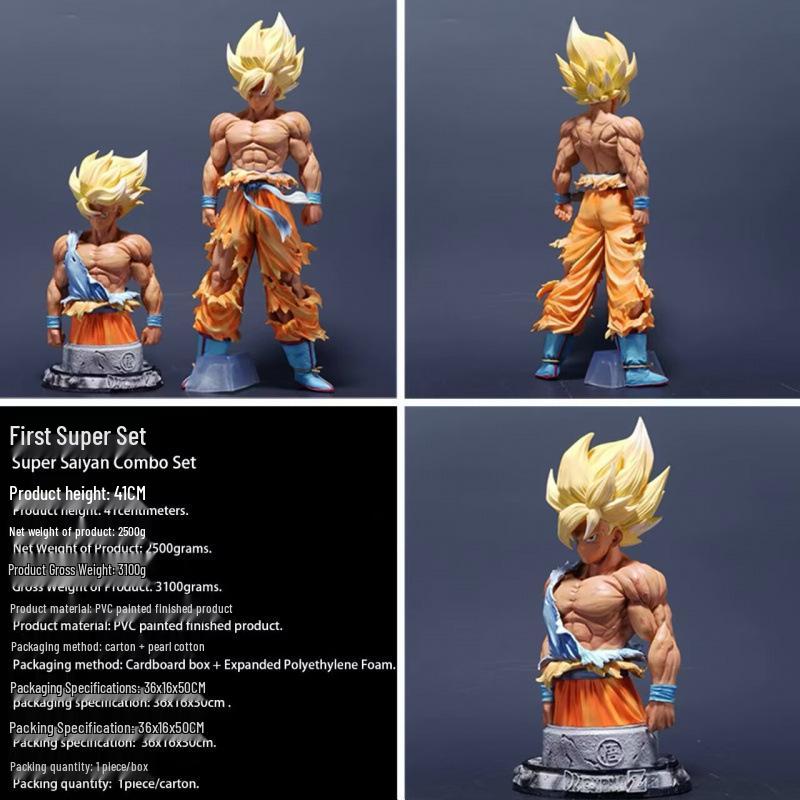 

Dragon Ball Battle-Damaged Ultra Instinct Goku Figure with Replaceable Bust Head