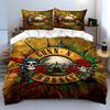 Gun N Roses Skull Bedding Set Bedding Duvet Cover Set Duvet Cover Pillowcases  (1 * Duvet Cover 2 * Pillowcases, without duvet insert)