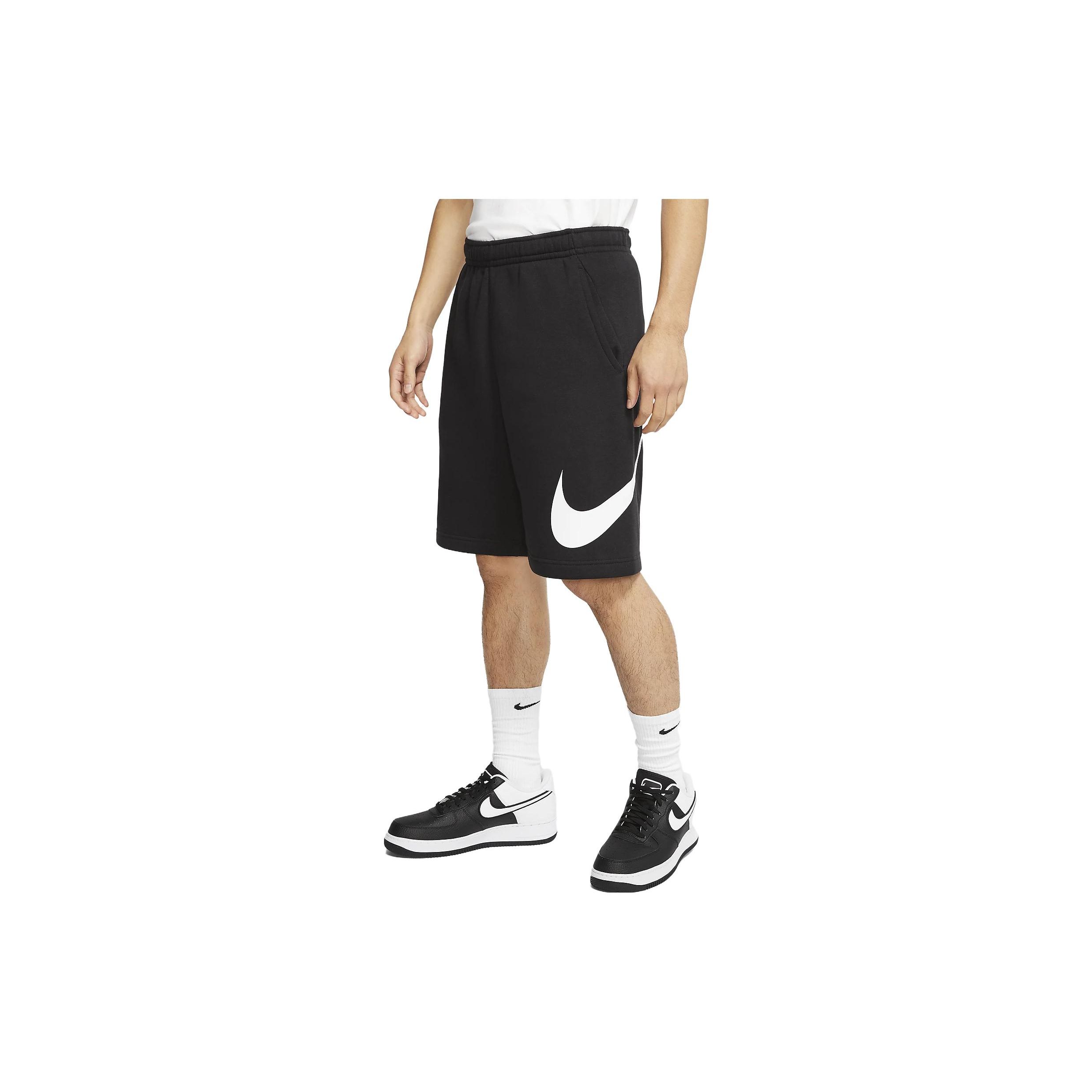 

Мужские однотонные шорты Nike на шнурке с логотипом бренда, черные BV2721-010 S