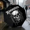 Skull Chains 8 Ribs 3Fold Black Glue Uv Protection Umbrella Sun Protection Rainproof Compact Folding Umbrella For Travel Daily Use C923754