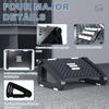 Footrest Stool with Adjustable Height - Durable Plastic Office & Home Footrest with Non-Slip Base, 5 Adjustable Rollers