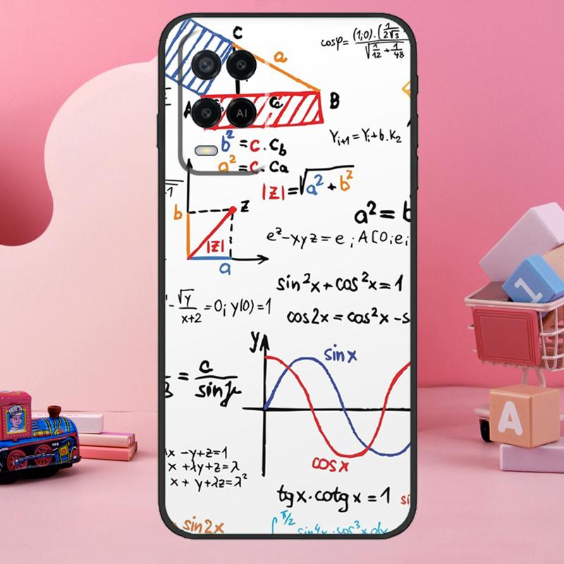 Physics Science Maths Formula Case For OPPO A17 A77 A57 A54 A53 S A31 A5 A9 A15 A52 A72 A91 A93 A74 A94 A16 A76 A96 Cover