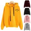 Women Sweatshirt Winter High Quality Print Long Sleeve Loose Sweatshirt Casual Hooded Drawstring Sweatshirt Women's Clothing