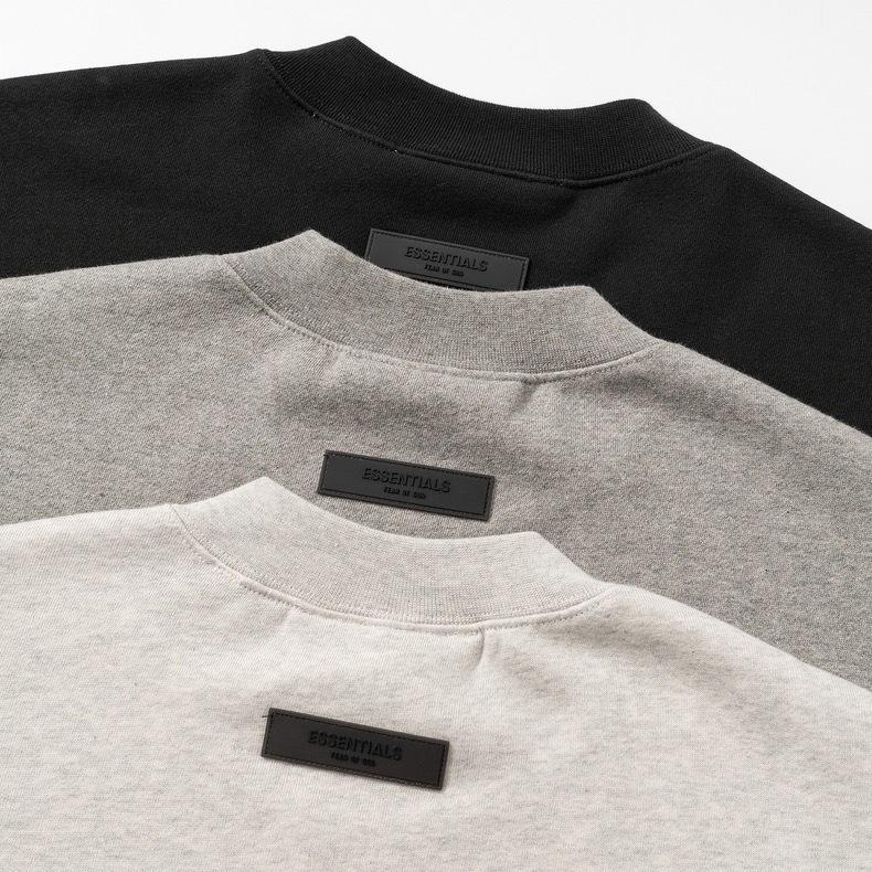 FOG ESSENTIALS Saison 8 Beflocktes Rundhals-Sweatshirt für Herren, lockere Passform