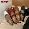 Fashion Fashion Elastic Band Women Flats Mary Janes Shoes Soft Female Shallow Footwear Round Toe Ladies Flats Slip On Shoes  lady