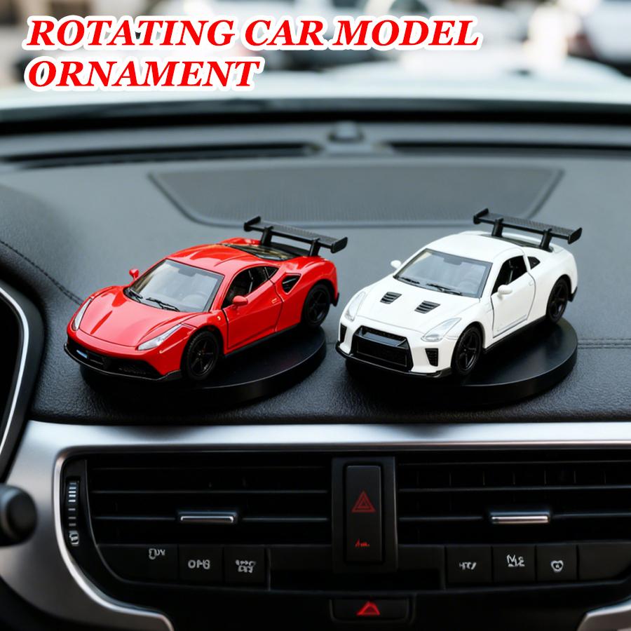 Car Individuality Center Console Decoration Sports Car Drift Rotating Car Decor Auto DashboardTurning Racing Model Decoration