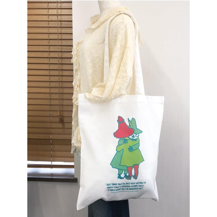 Moomin Flat Tote Neon White