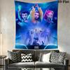 Playful Cartoon Girl Expression Set Tapestry Wallmounted Background Cloth Wall Covering Decoration Home Decor Background Cloth