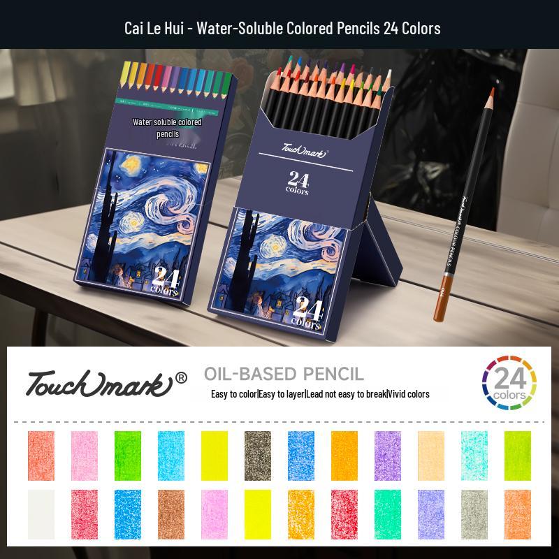 

Touchmark Water-Soluble Oil-Based Colored Pencils - 60 Adult & 48 Kids Colors for Art Students