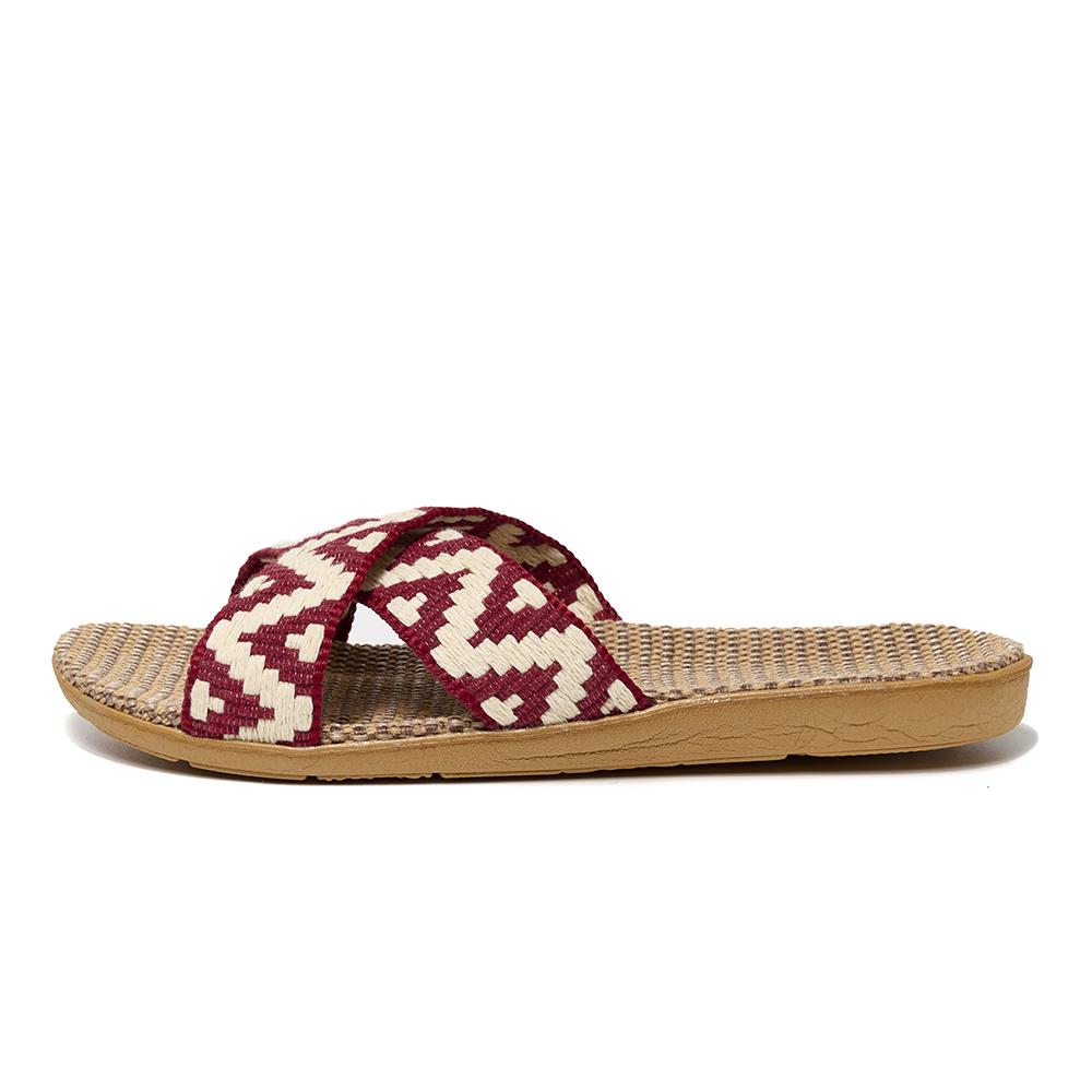 Summer Linen Slippers For Women 36-45 Flat Sandals Lightweight Eva Home Slippers