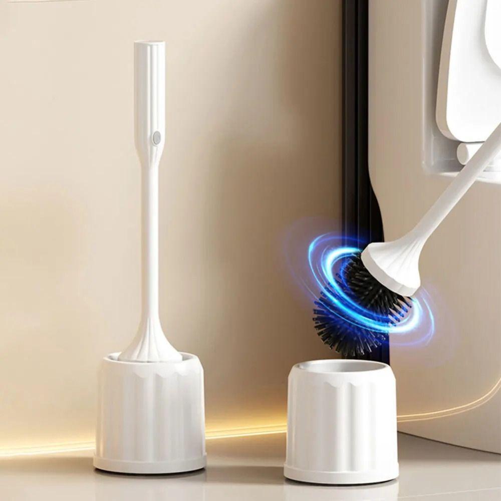 Sturdy Structure Toilet Cleaning Brush Long Service Life Full Coverage Scrubber Daily Use