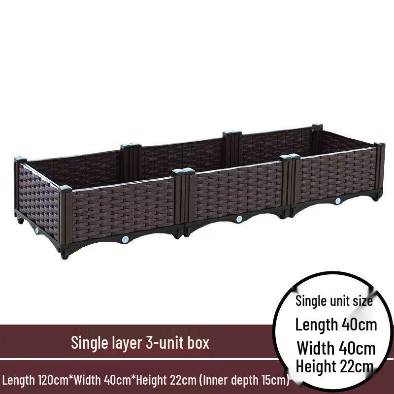 Extra Large Yellow-Edged Rooftop & Balcony Vegetable Planter Box