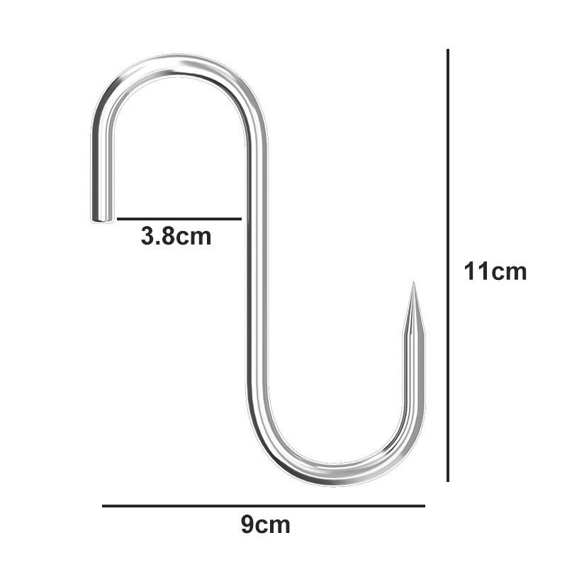 Nerezový víceúčelový S háček pro kuchyň, koupelnu a ložnici