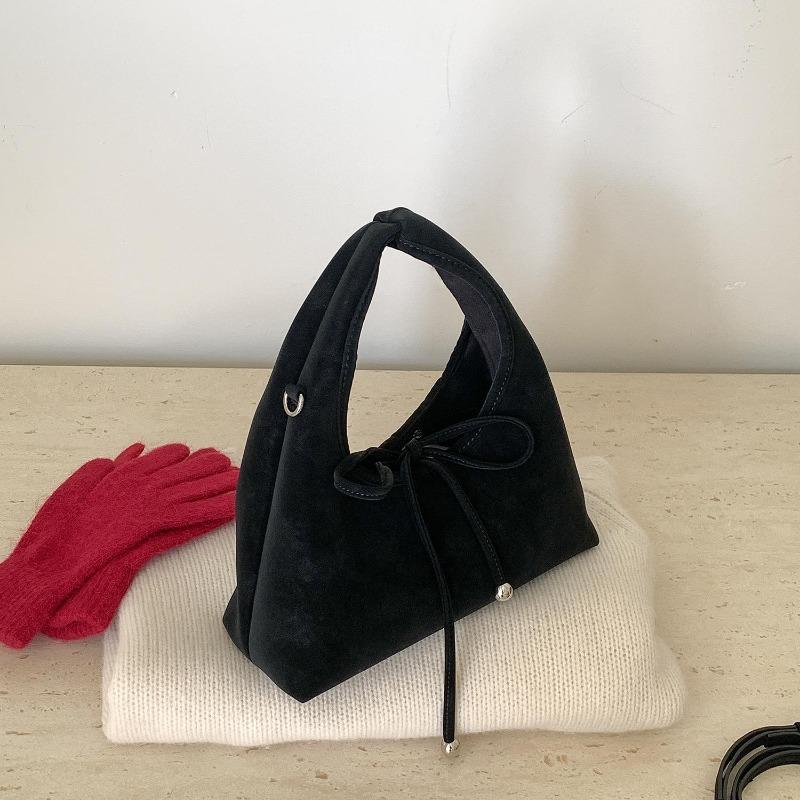 

Ретро замшевая сумка осень и зима новая женская сумочка маленькая сумка изысканная нишевая сумка-мессенджер сумка-пельмень чёрный