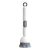 Long-Handled Rotating Pot Brush Kitchen Scrubber Oil-Resistant Dish Washing Brush Non-Scratch Cleaning Tool For Pans Pots Sinks