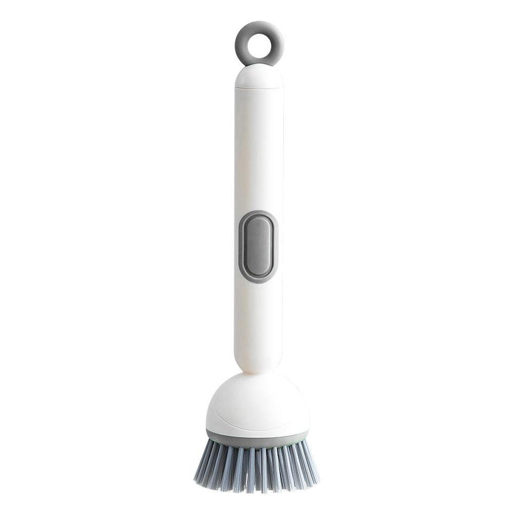 Kitchen Pot Brush for Home Use Long Handle Rotating Dish Washing Scrubber with Liquid Dispenser Bowl Pans Brush Cleaning Tools